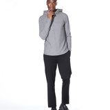 WOLFE | waffle knit hoodie | heather charcoal
