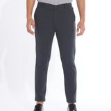 GANO | slim fit piqué knit pant | dark charcoal