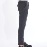 GANO | slim fit piqué knit pant | dark charcoal