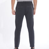 GANO | slim fit piqué knit pant | dark charcoal