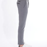 GANO | slim fit piqué knit pant | dark gray