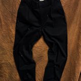 DILLON | classic straight pleated trouser | black