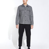 DILLON | classic straight pleated trouser | black