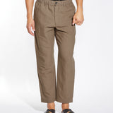 DUNE | classic straight ankle-length linen pant | coffee