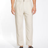 DUNE | classic straight ankle-length linen pant | natural