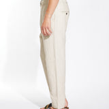 DUNE | classic straight ankle-length linen pant | natural