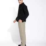 KLEIN | loose fit dressy pull on trouser | khaki