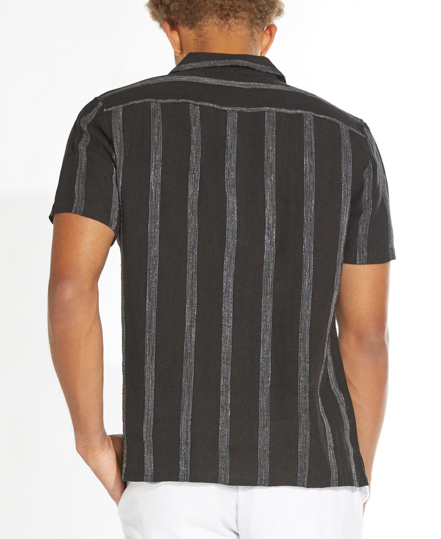 Lodi Linen Resort Shirt (Black)