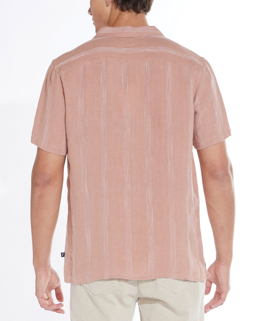 Lodi Linen Resort Shirt (Dusty Pink)