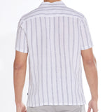SUEZ | striped resort shirt | white