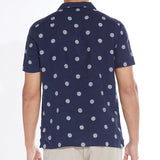 BARTLETT | polka dot resort shirt | navy