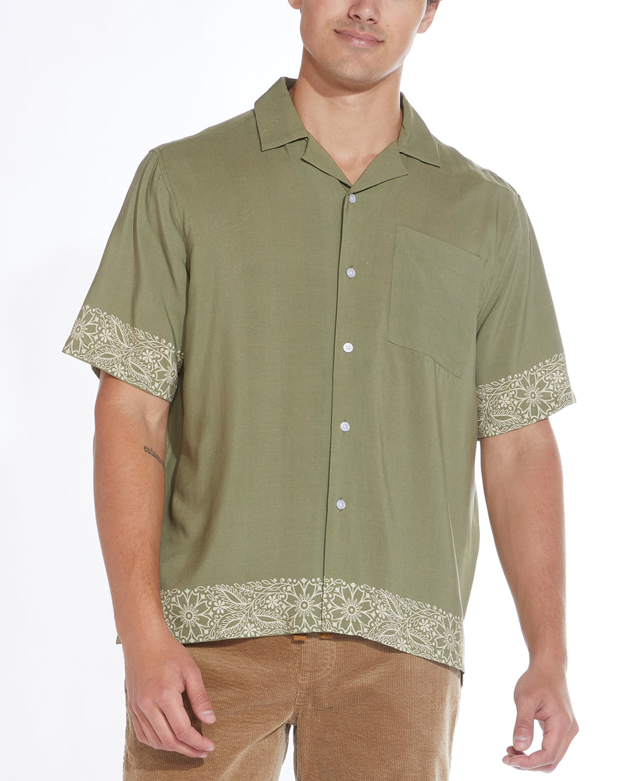 Gustavo Relaxed Fit Resort Shirt (Light Olive)