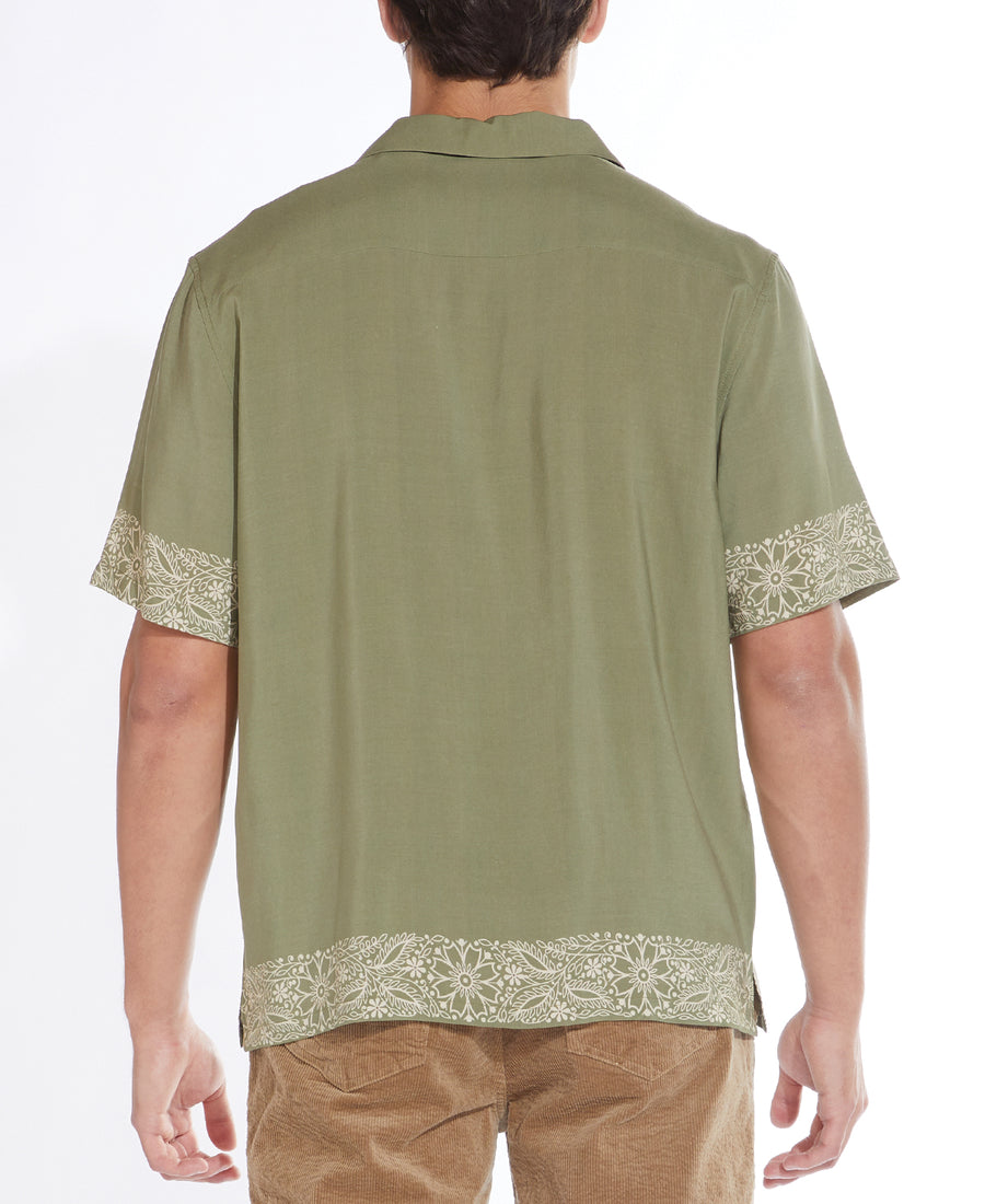 Gustavo Relaxed Fit Resort Shirt (Light Olive)