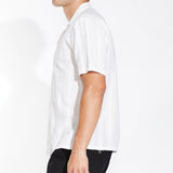 EMILIO | relaxed fit stripe jacquard resort shirt | white