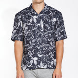 CURSON | relaxed fit printed resort shirt | black