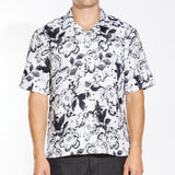CURSON | relaxed fit printed resort shirt | white