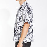 CURSON | relaxed fit printed resort shirt | white