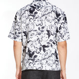 CURSON | relaxed fit printed resort shirt | white