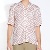 MISSION | relaxed fit printed resort shirt | mauve