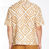 MISSION | relaxed fit printed resort shirt | sudan brown