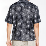 TIERRA | relaxed fit printed resort shirt | black