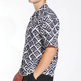 ALISO | relaxed fit printed resort shirt | black