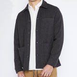 DULUTH | knit chore jacket | heather black