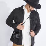DULUTH | knit chore jacket | heather black
