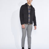 DEREK | trucker jacket | heather black