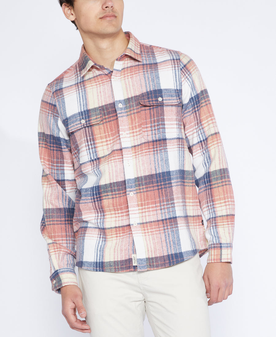 Silas Flannel Shirt (Salmon)