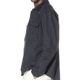 DURBIN | relaxed fit shirt jacket | heather black