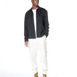 DURBIN | relaxed fit shirt jacket | heather black