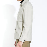 ROY| boxy fit knit overshirt | heather oatmeal