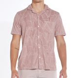 RIVERA | towel terry resort shirt | mauve