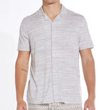 BRIDGEPORT | knit resort shirt | heather mink