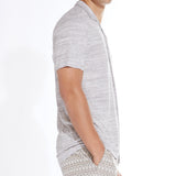 BRIDGEPORT | knit resort shirt | heather mink