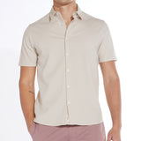 WORLEY | seersucker knit shirt | beige