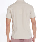 WORLEY | seersucker knit shirt | beige