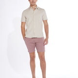 WORLEY | seersucker knit shirt | beige
