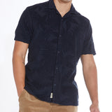 KANOA | towel terry resort shirt | dark navy