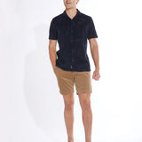 KANOA | towel terry resort shirt | dark navy