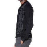LUIGI | sweater knit camp shirt | black
