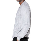 LUIGI | sweater knit camp shirt | heather gray