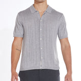 ETHAN | sweater knit shirt | heather gray