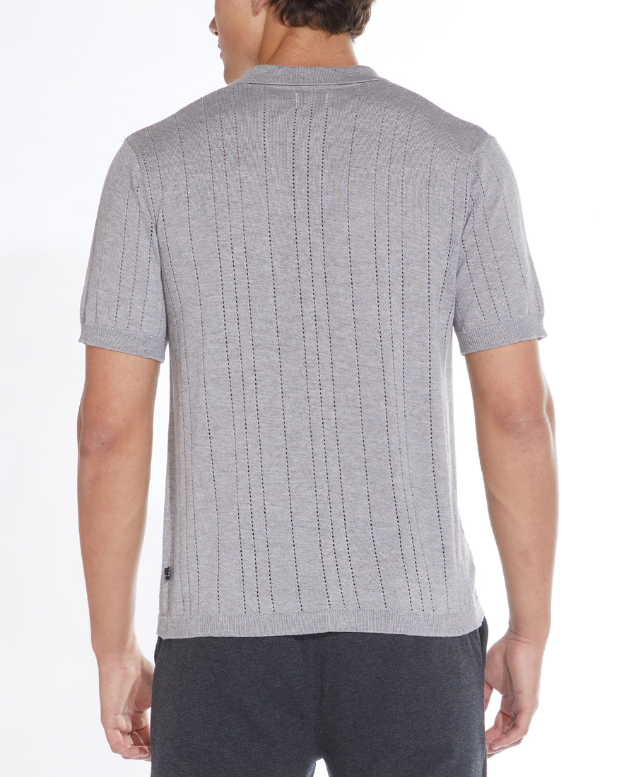 Ethan Sweater Knit Shirt (Heather Gray)