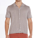 ETHAN | sweater knit shirt | heather khaki