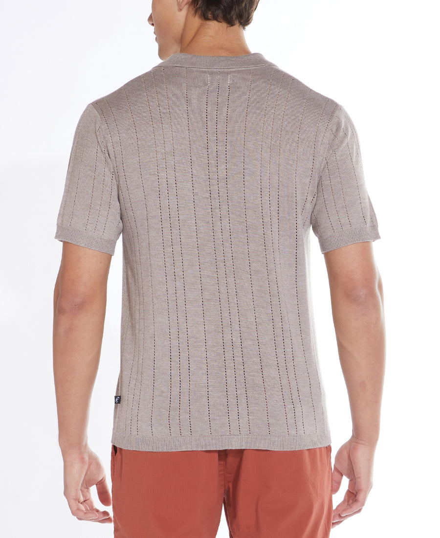 Ethan Sweater Knit Shirt (Heather Khaki)