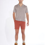 ETHAN | sweater knit shirt | heather khaki