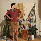BECKETT | sweater knit resort shirt | rust