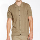 PIANA | sweater knit shirt | khaki